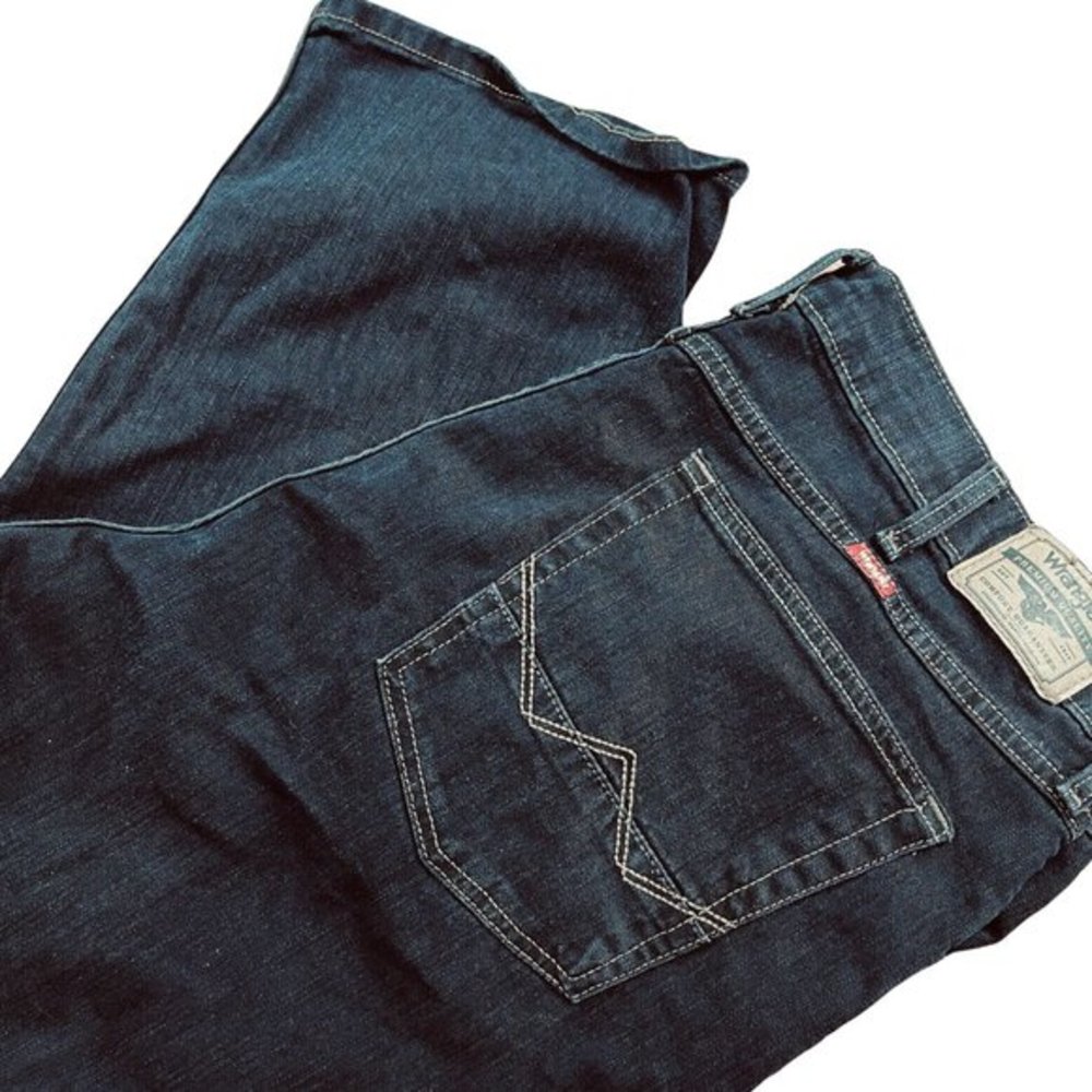 Wrangler Men's Straight Jeans - Dark Blue